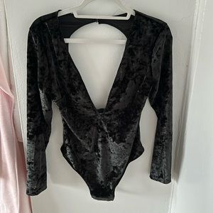 Velvet body suit